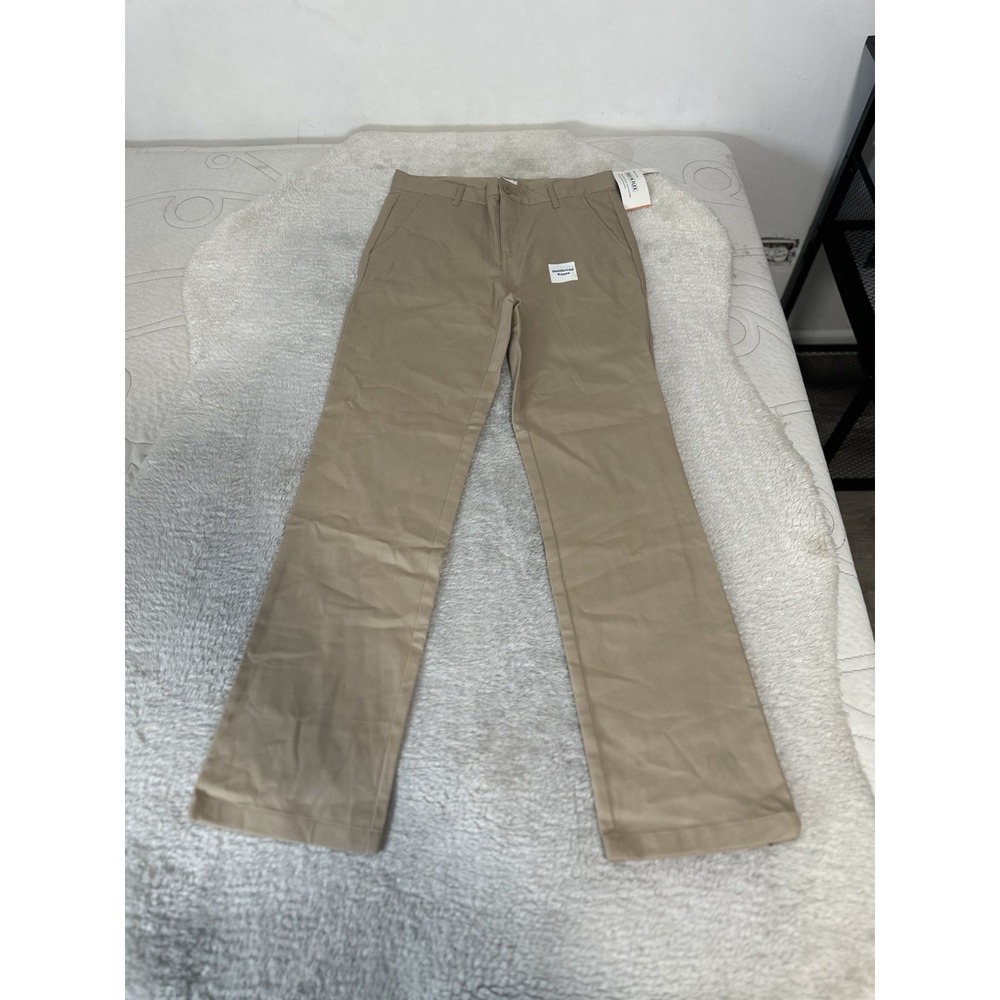 Old Navy Boys 16 Khaki Uniform Chinos Straight Built‑In Flex Reinforced Knees